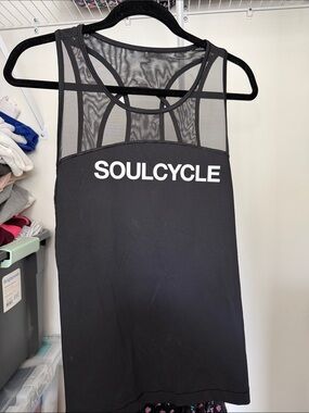 lululemon athletica Black SOULCYCLE Mesh-Back Tank
